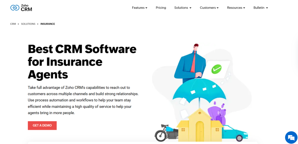 zoho for insurance agents